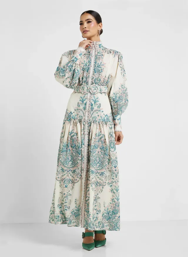 Floral Print Maxi Dress – image 4