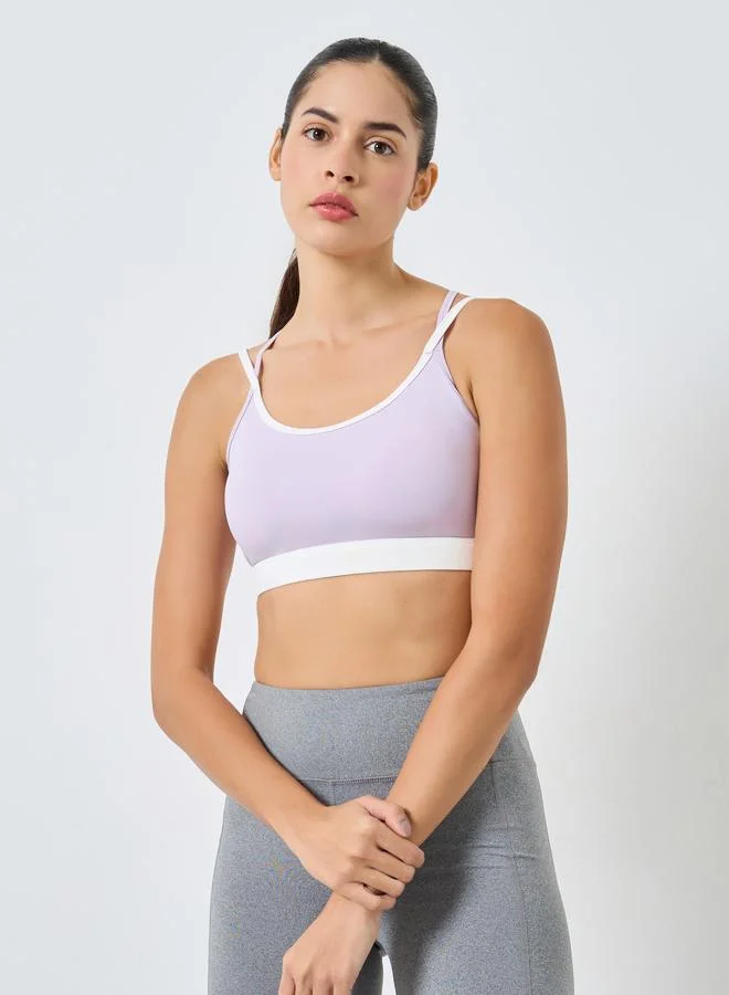 Multi-Strap Sports Bra Lilac