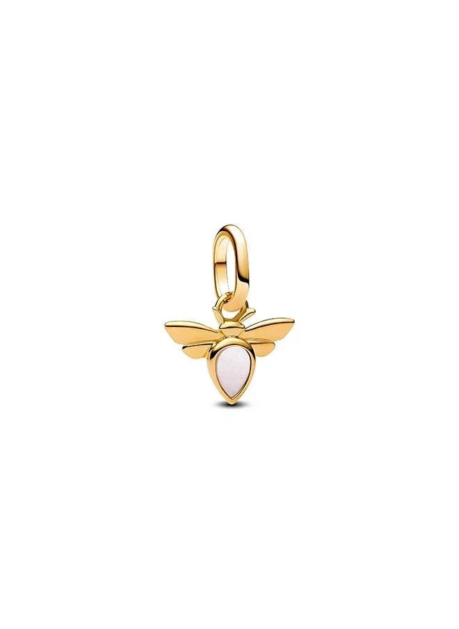 Mini Bee Dangle Charm White