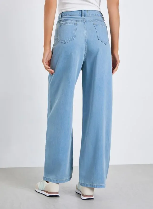Women's Wide Leg Jeans Blue – image 4
