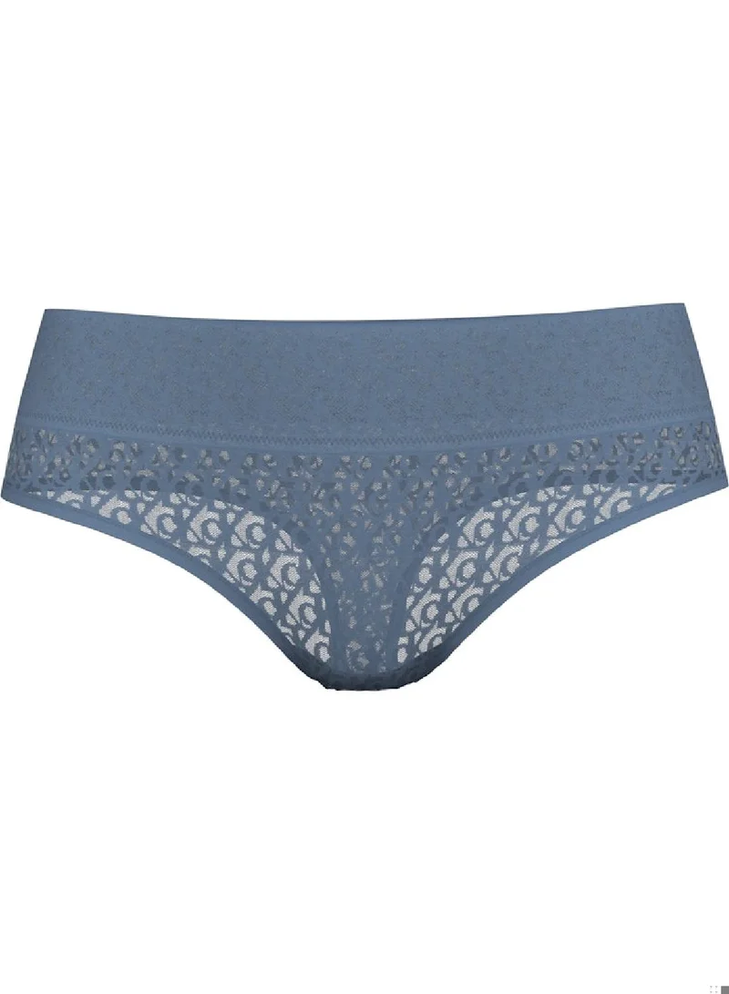 Icon Logo Lace Brazilian Briefs Slate Gray