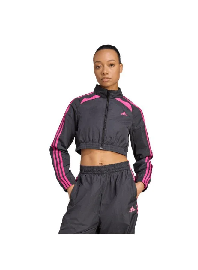 Teamgeist Adicolor Cropped Track Top Charcoal Gray