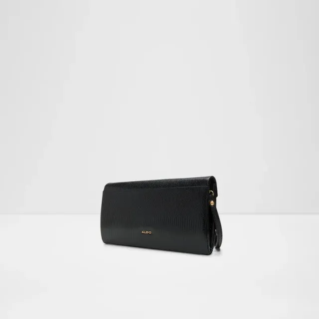 Elona Textured Envelope Clutch Black – image 2