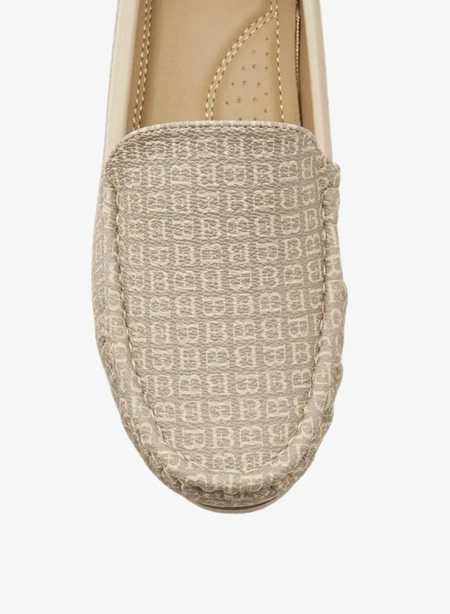 Women's Round-Toe Slip-On Wedge Loafers - Monogram Print – image 4
