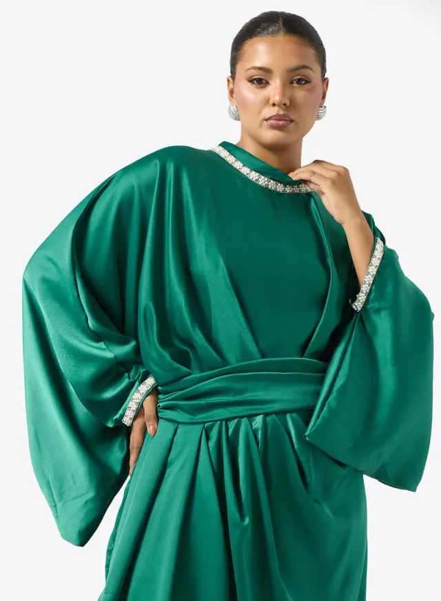 Embellished Draped Plus Size Dress – image 6