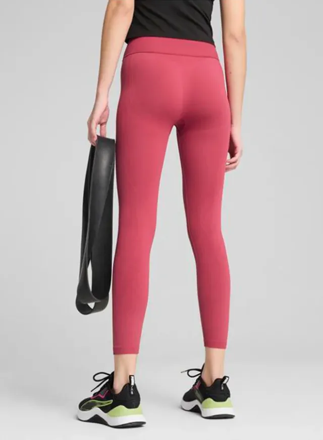 High-Waist Fleece Leggings - Red - Skinny Fit - Elastic Waistband – image 2