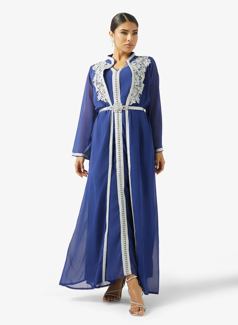 Embroidered Abaya Set