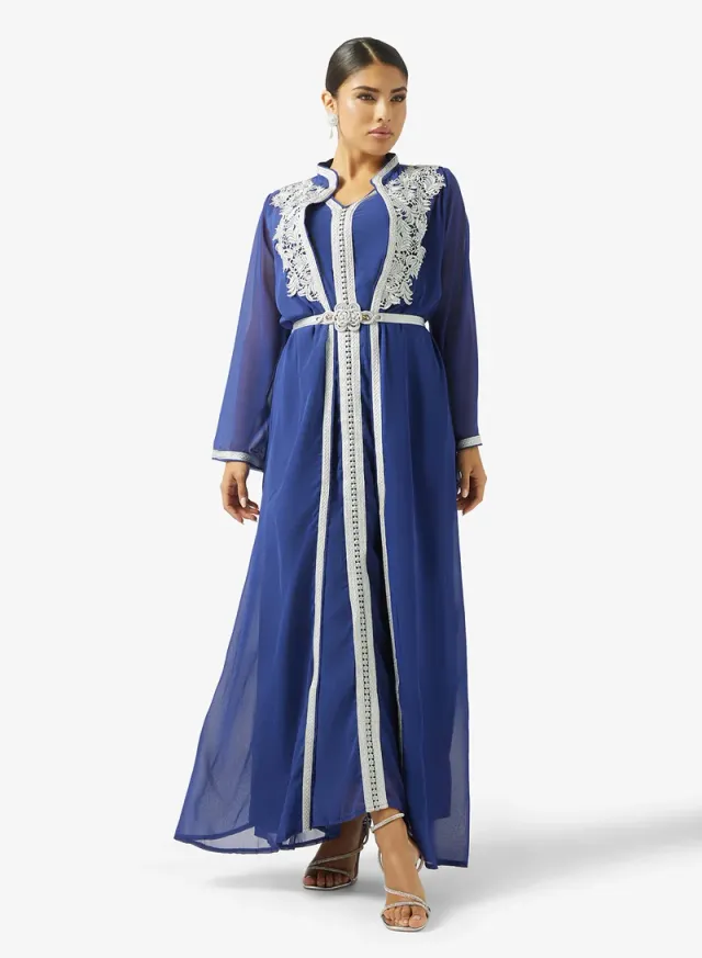 Embroidered Abaya Set
