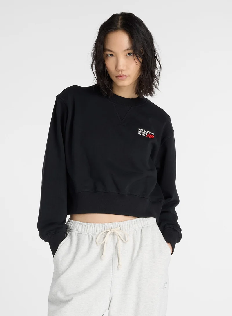 Athletics Premium Logo Relaxed Sweatshirt Black