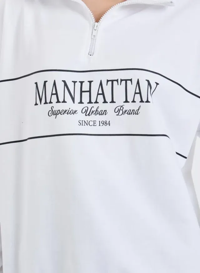 Women's Graphic Print Sweatshirt White – image 5
