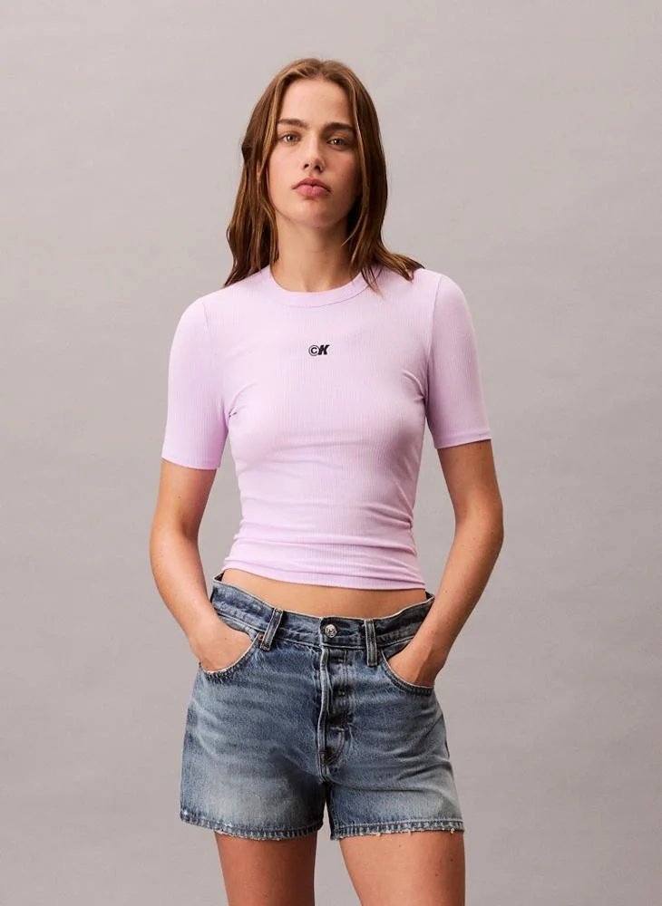 Logo Crew Neck T-Shirt Mauve