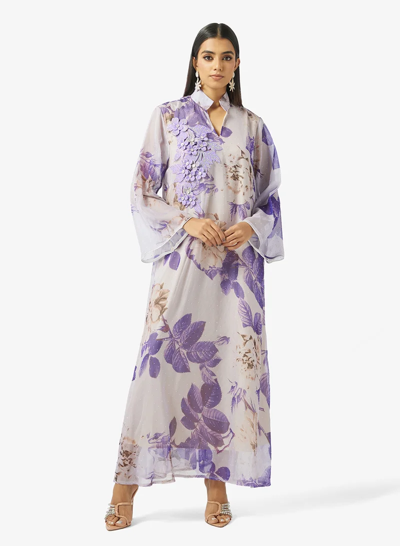 Floral Print Jalabiya