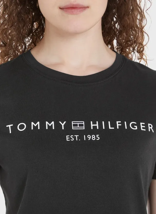 Corporate Logo Crew Neck T-Shirt Black – image 3
