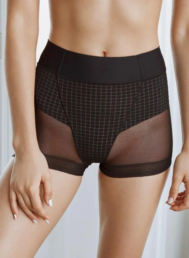 Printed Shapewear Briefs Black