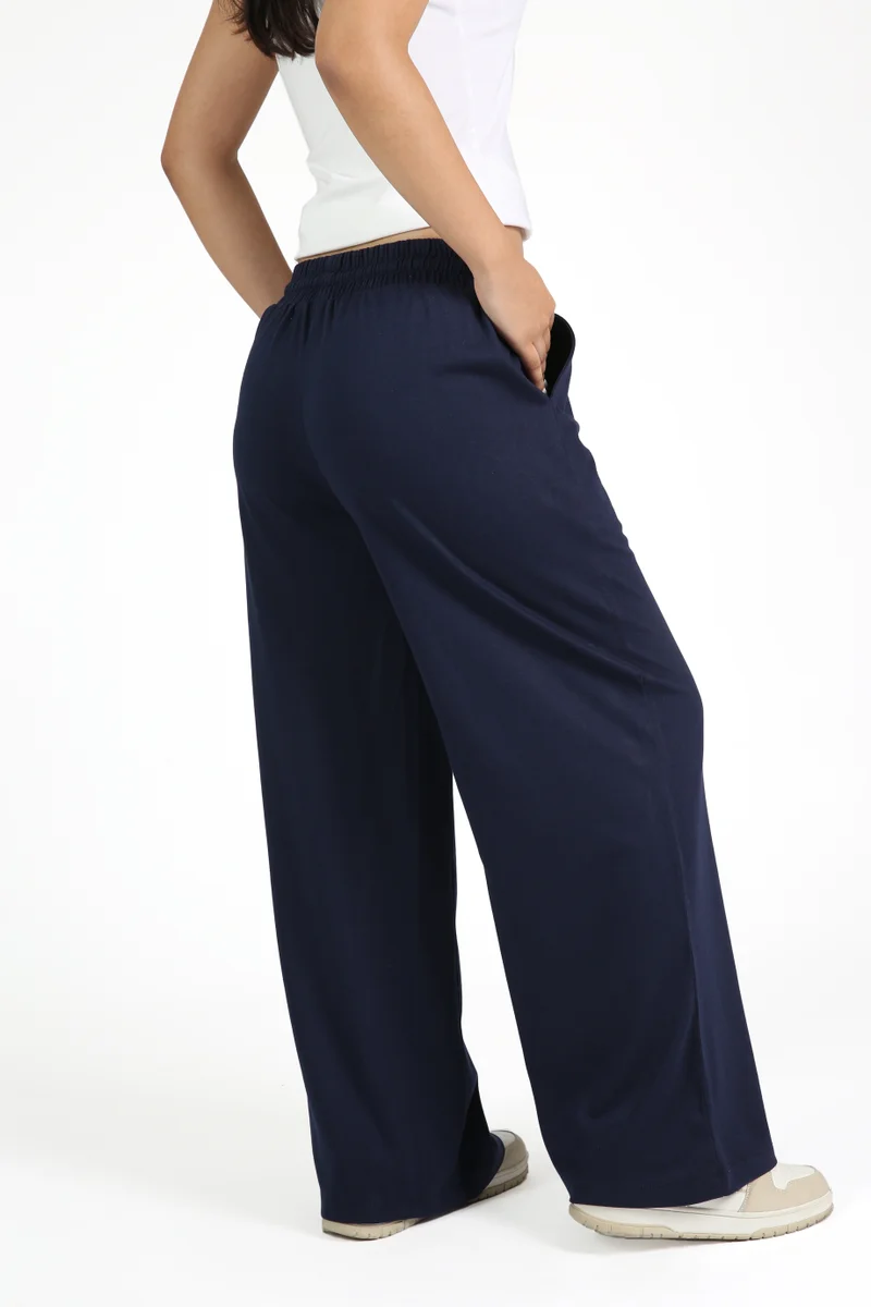 Nikias Comfortable Daily Trousers Deep Navy Blue