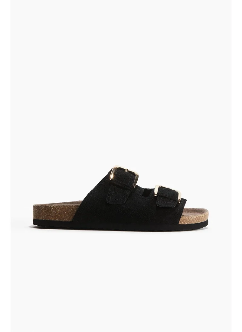 Suede Sandals Black