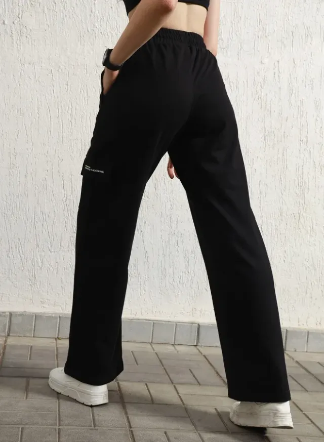 Women's Cotton Blend Printed Cargo Regular Fit Trouser brown – image 5