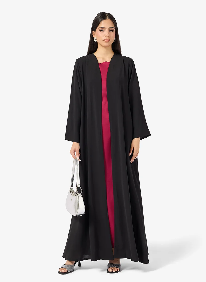 Elegant Floral Print Abaya