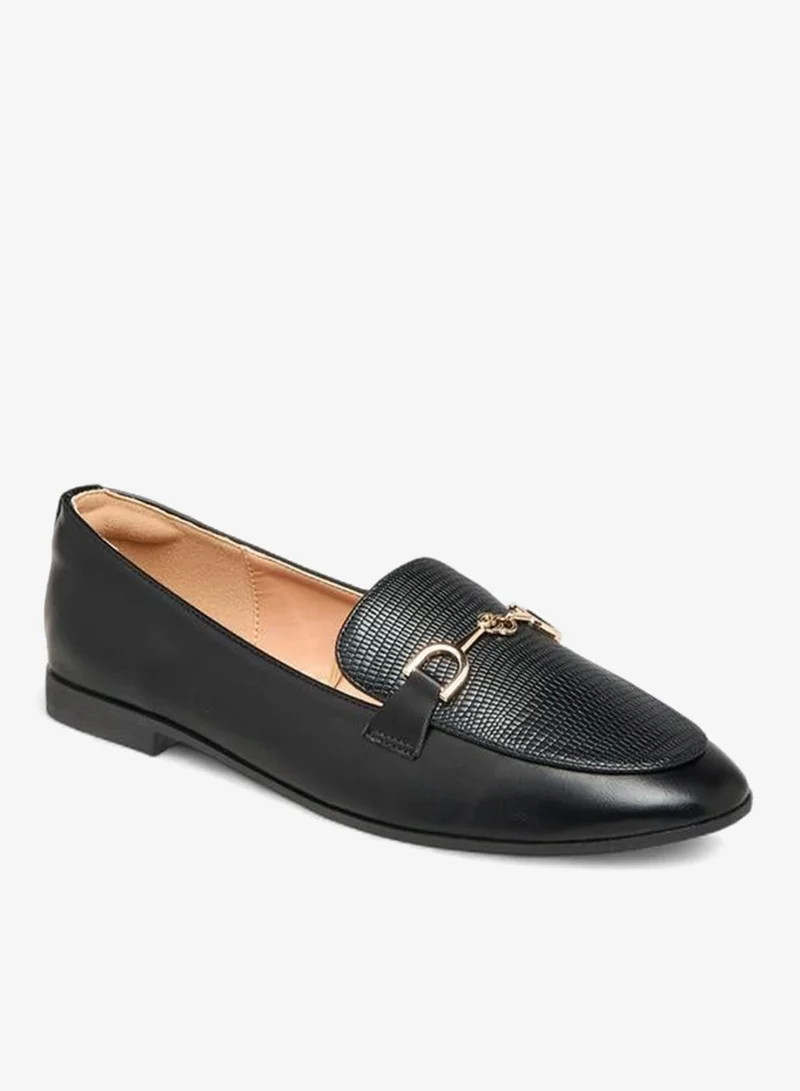 Women's Panelled Loafers Black