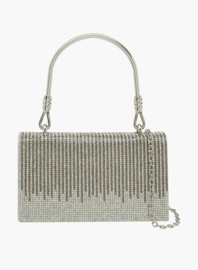 Rhinestone Embellished Clutch With Button Closure Ramadan Collections