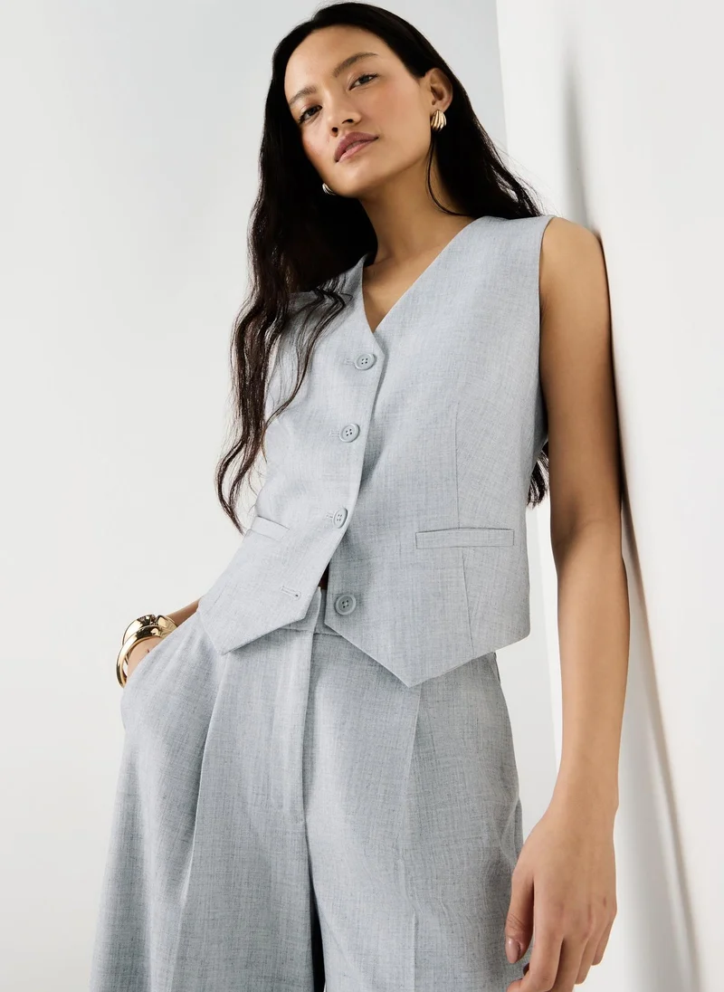 Et Vous Co-Ord Waistcoat Grey