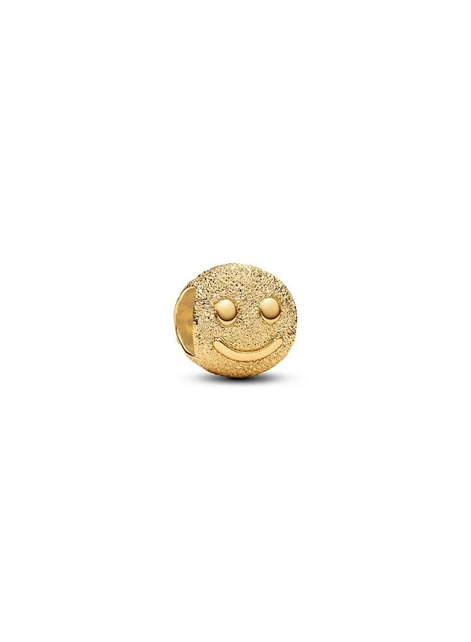 Mini Textured Happy Face Charm