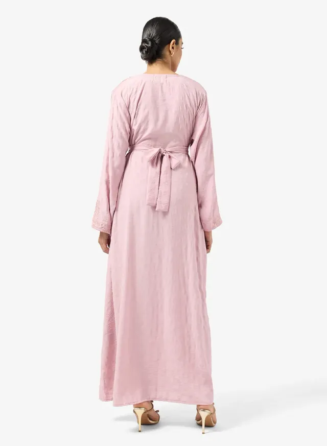 Embroidered Belted Jalabiya – image 2
