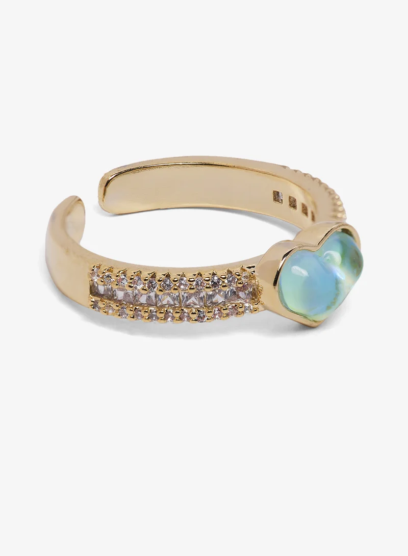 Diamante Heart Ring