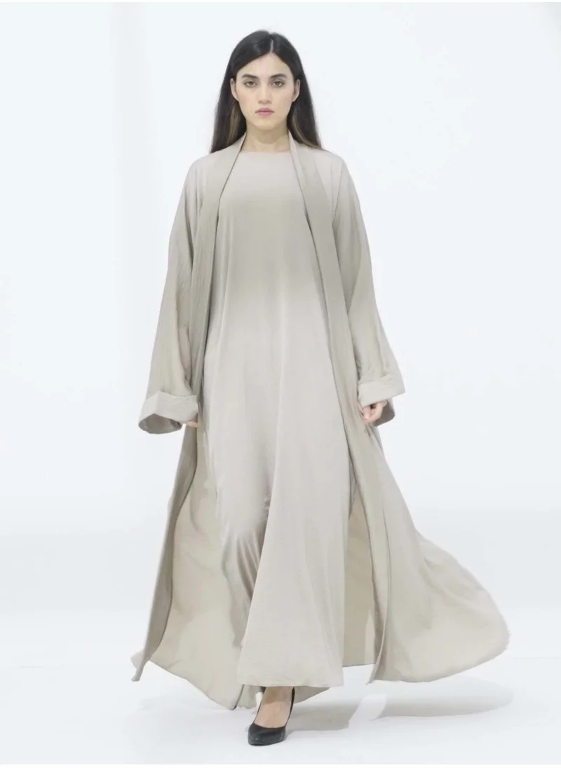 3-Piece Modest Abaya Set Beige