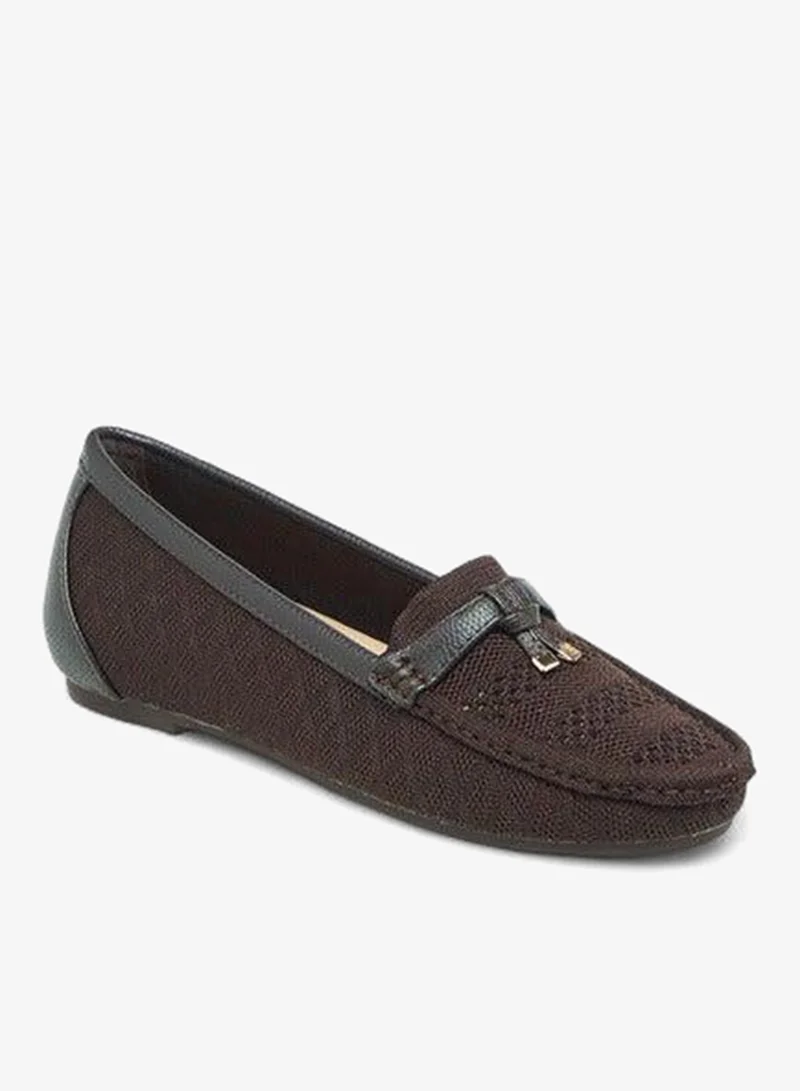 Women's Knot Accent Slip-On Loafers Brown