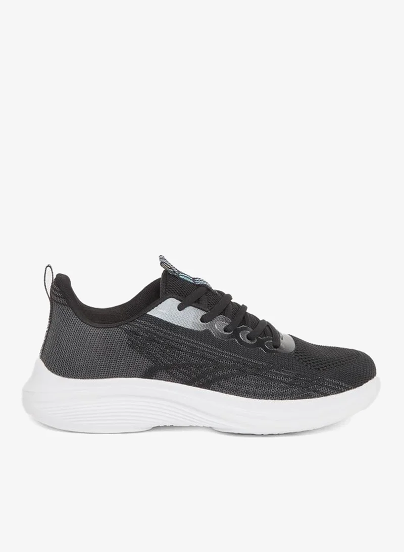 Printed Lace Up Sneakers Grey