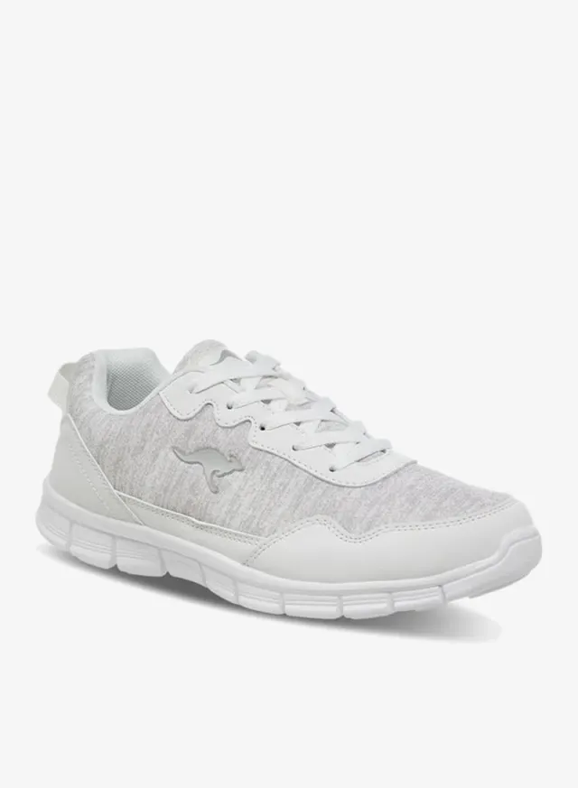 Women's Knit Sneakers with Embroidered Logo and Lace-Up Closure – image 2