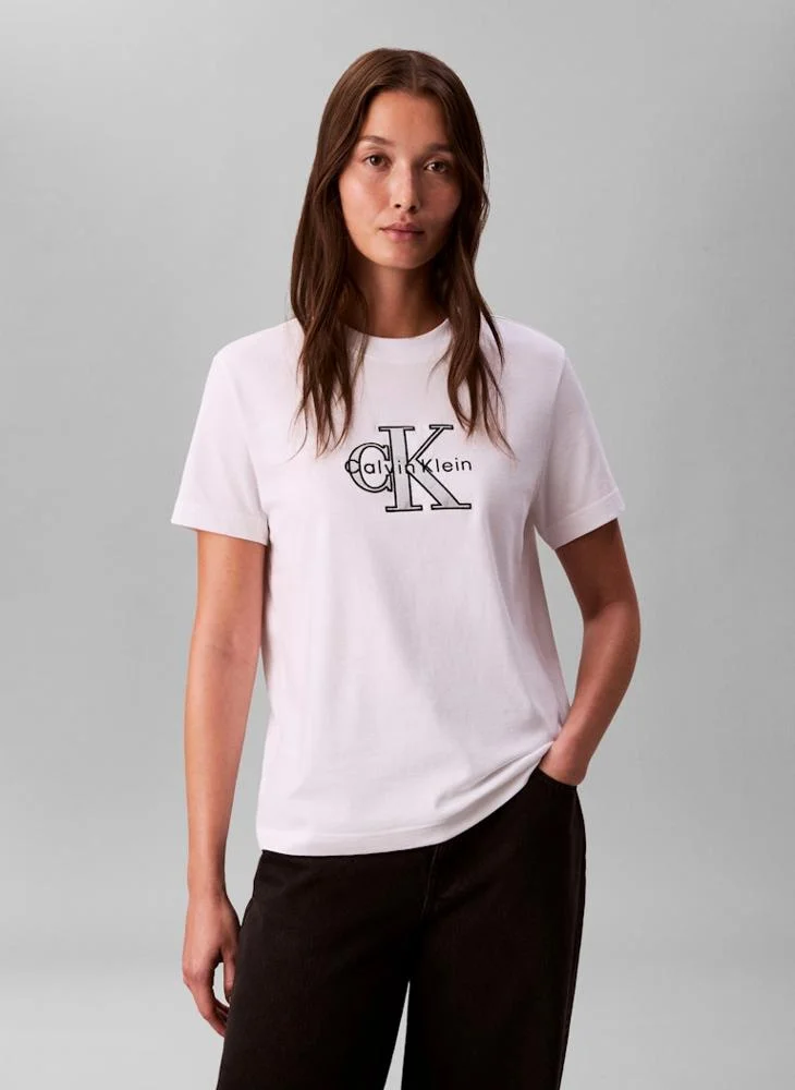 Graphic Crew Neck T-Shirt White