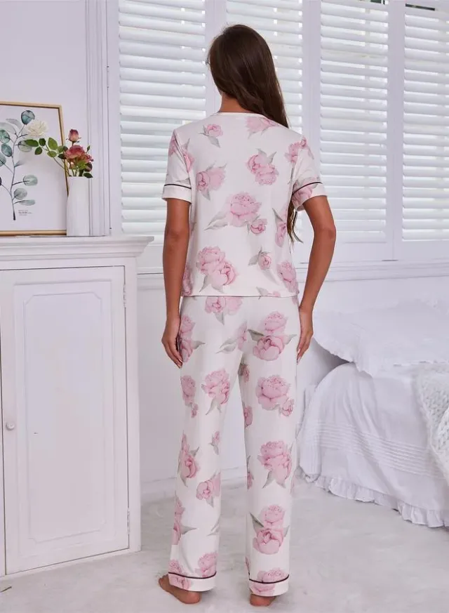 Floral Button-Down Pajama Set – image 4