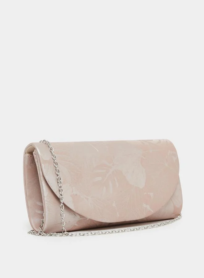 Floral Satin Clutch Bag