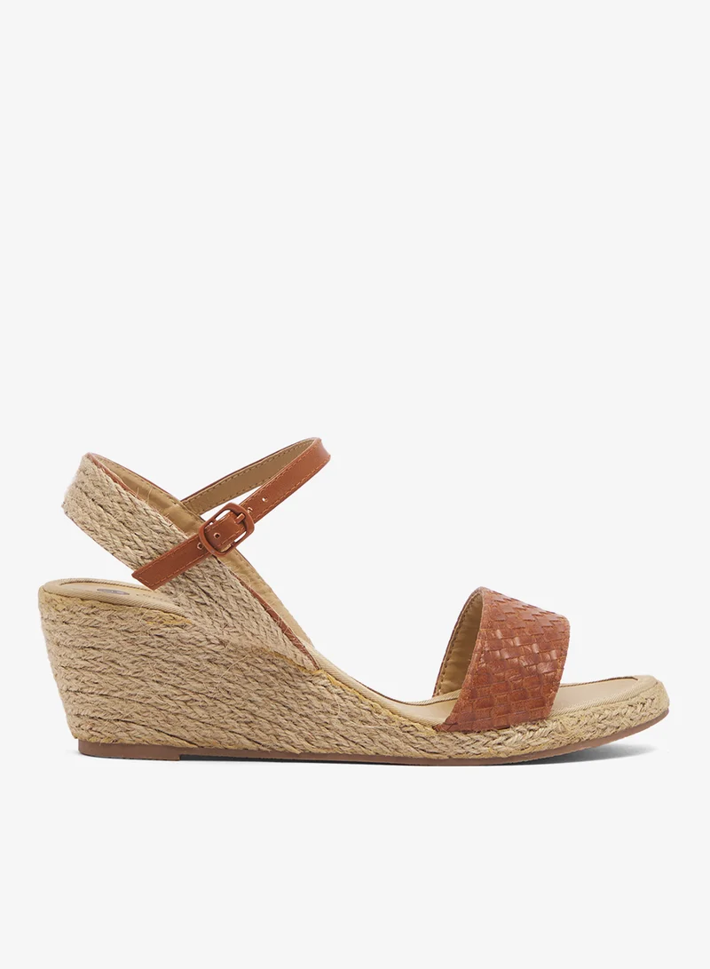 Mid Wedge Casual Sandals Tan