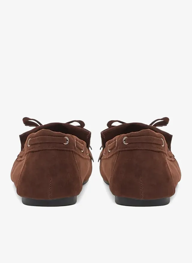 Suede Tassel Moccasin Loafers Brown – image 4