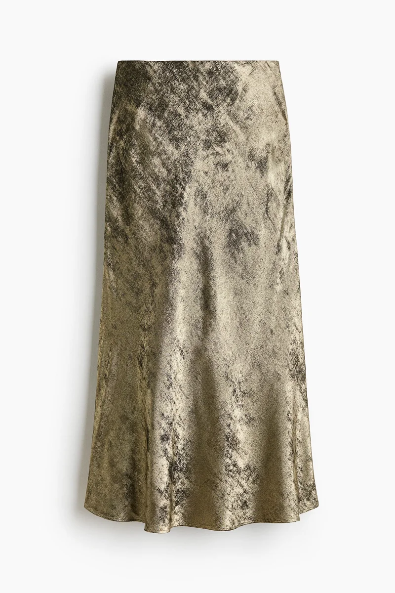 Elegant Satin Maxi Skirt