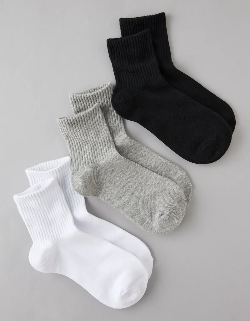 AE Women's Boyfriend Socks, 3-Pack
