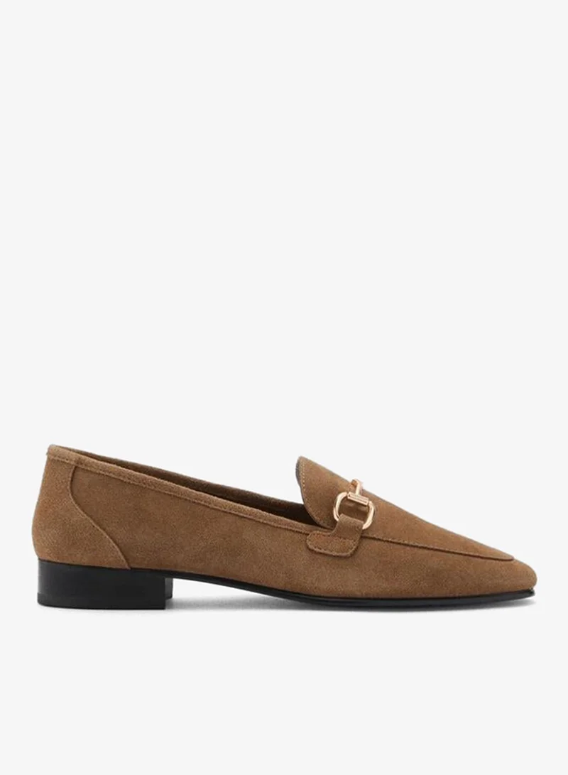 Buckle Suede Moccasins