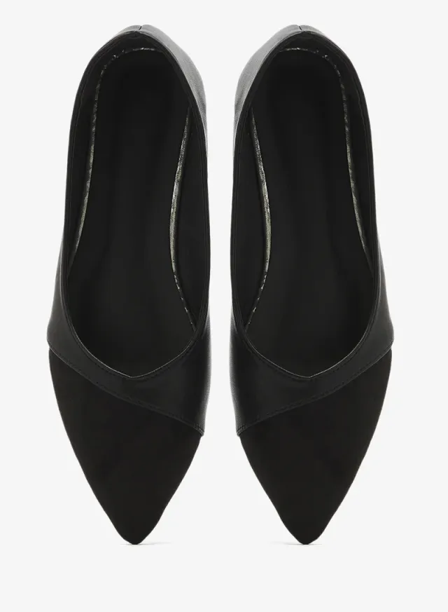 Two-Tone Suede Ballet Flats – image 4