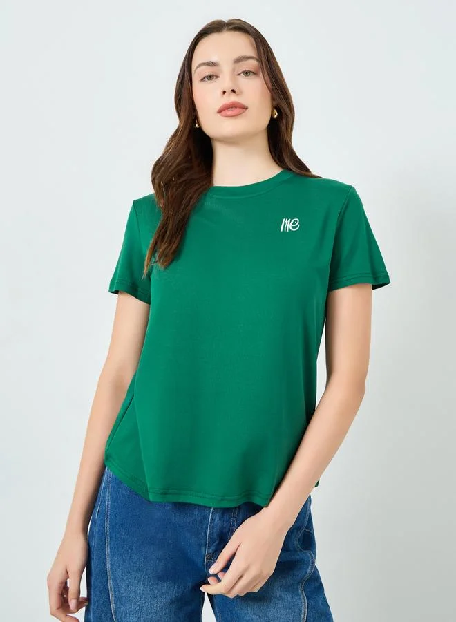 Women's Embroidered T-Shirt Green