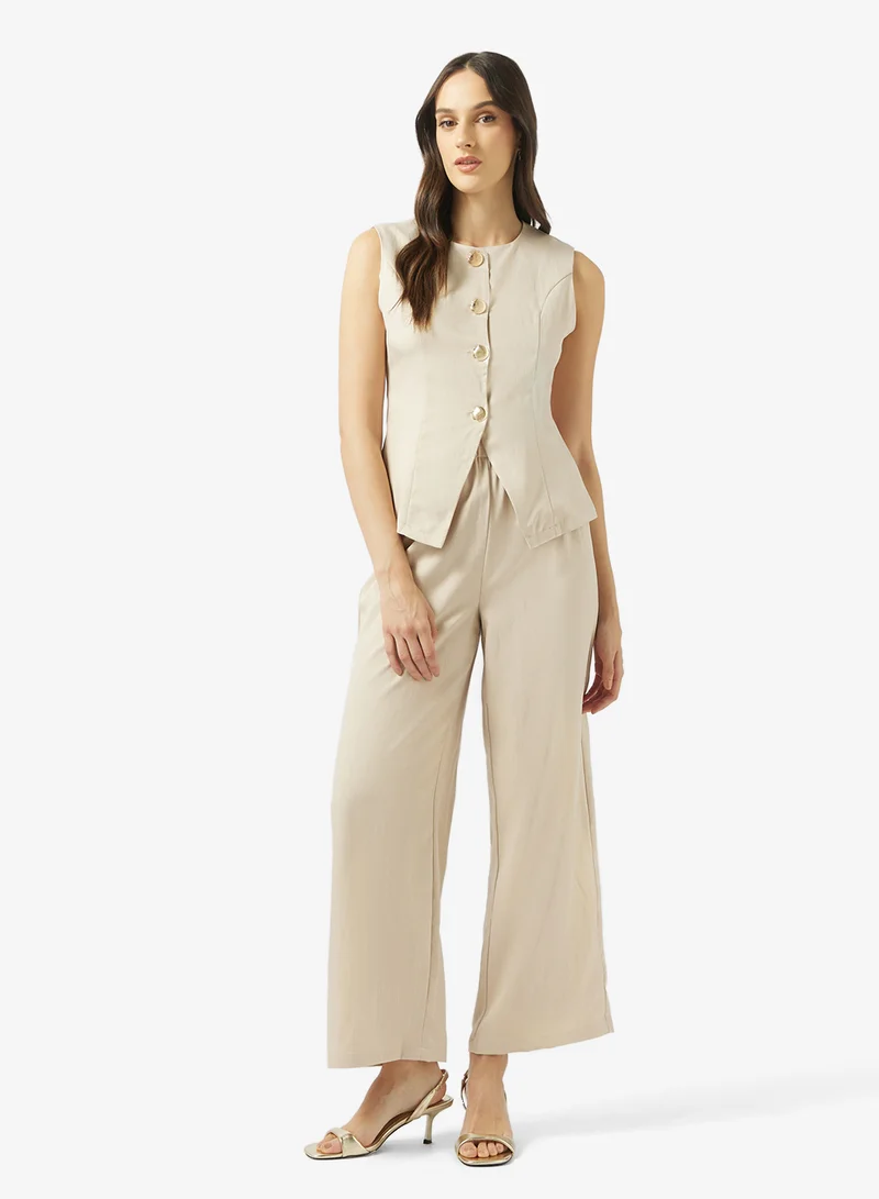 Vest & Pant Set Beige