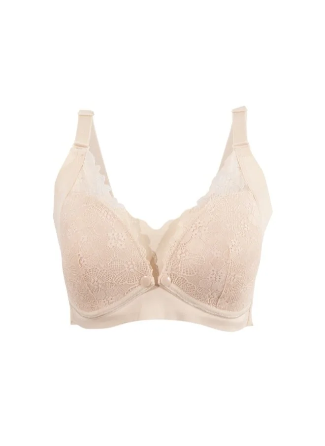 Lace Maternity & Nursing Bra Beige