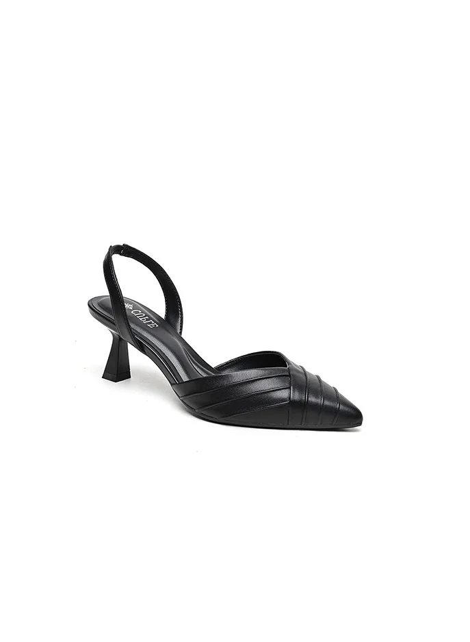 Pleated Slingback Heels