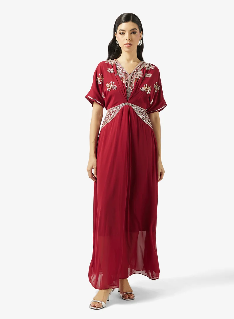 Embellished A-Line Dress