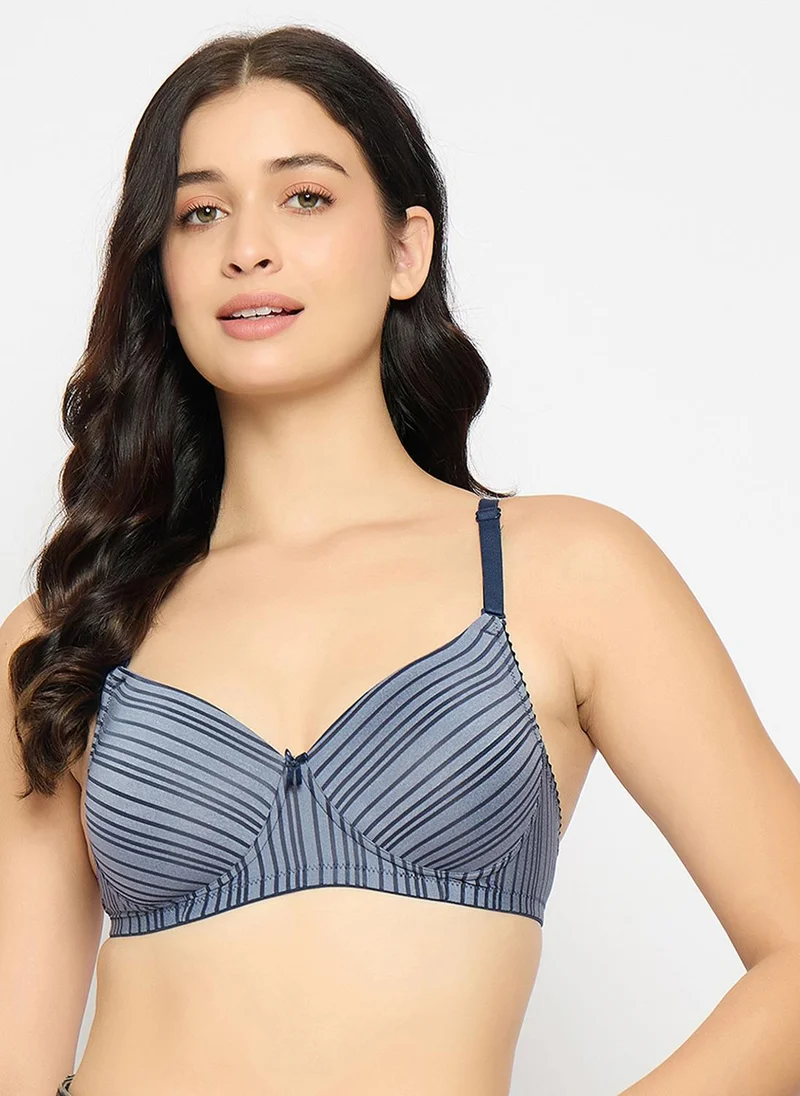 Clovia Padded Non-Wired Multiway T-shirt Bra Grey