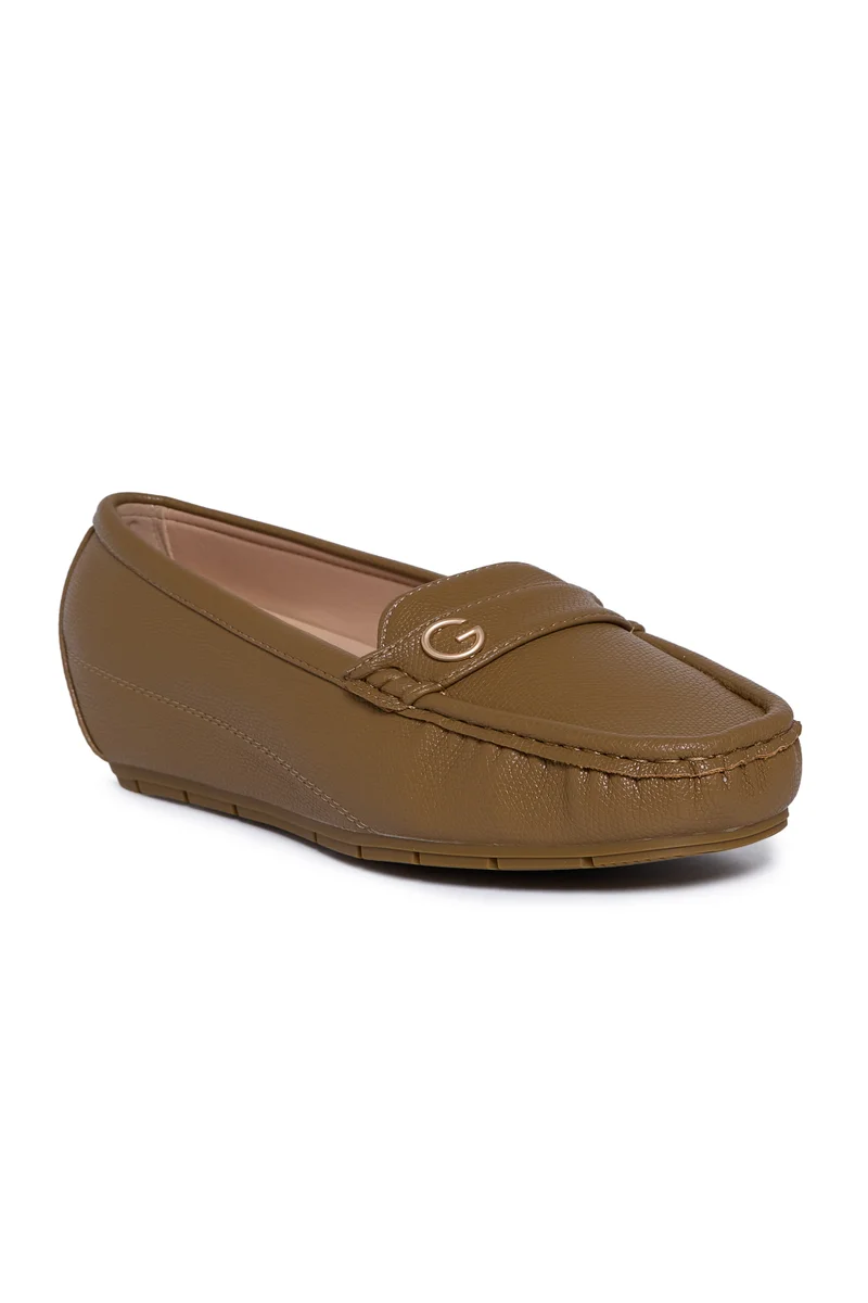 Geoomnii Women's Slip-On Ballet Flats Brown