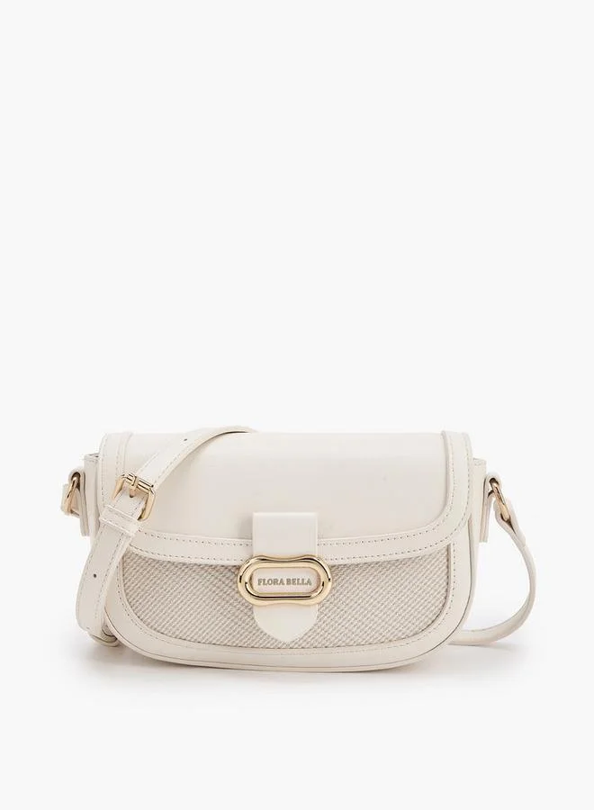 Flora Bella Crossbody Bag with Adjustable Strap Cream