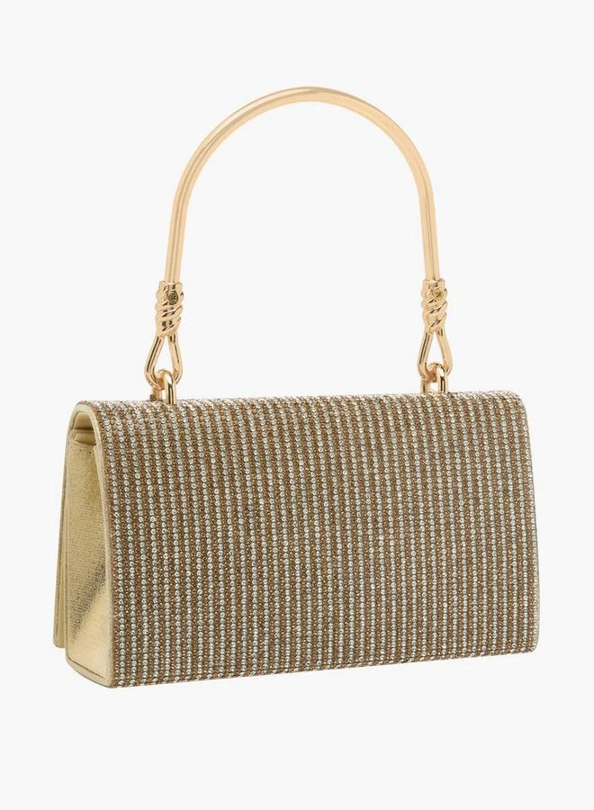 Rhinestone Embellished Clutch With Button Closure Ramadan Collections